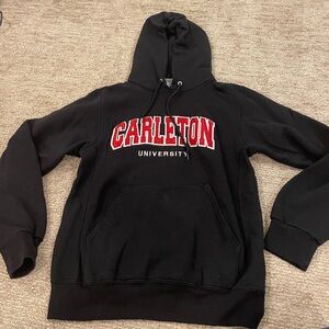 -Carleton University hoodie -Small -Black and red